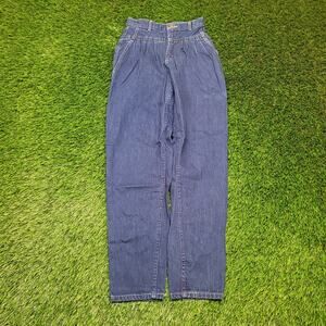 VTG 80s Lee High Waisted Mom Jeans Womens 27x32 Pleated Tapered